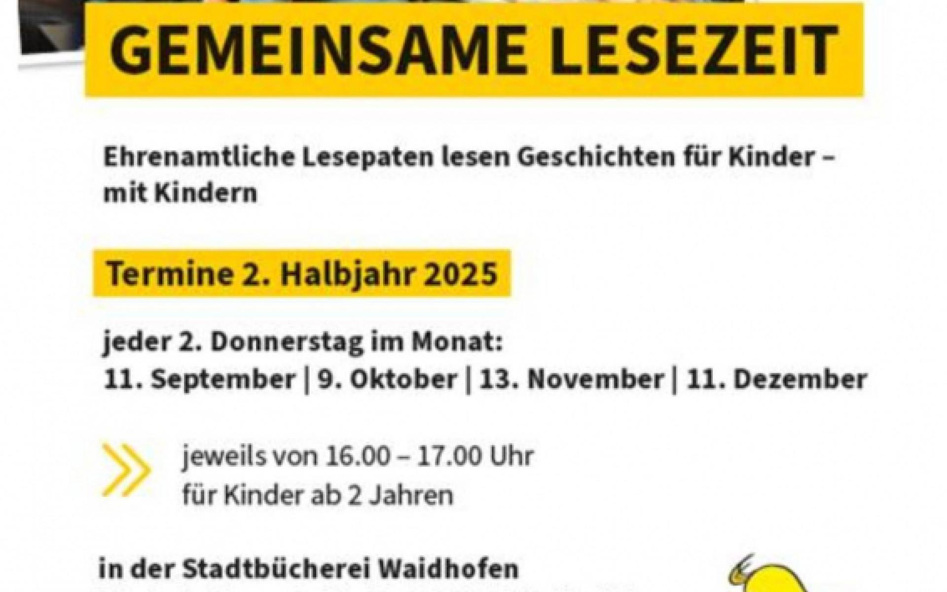 Flyer Gemeinsame Lesezeit